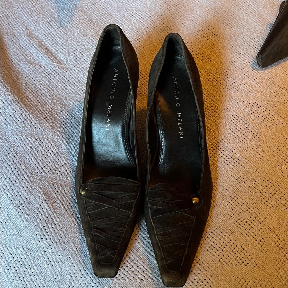 Antonio Melani Women’s Suede Corset Pointed Toe Pumps  Size 9 1/2 vintage